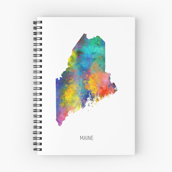 Item preview, Maine Watercolor Map designed and sold by ArtPrints.
