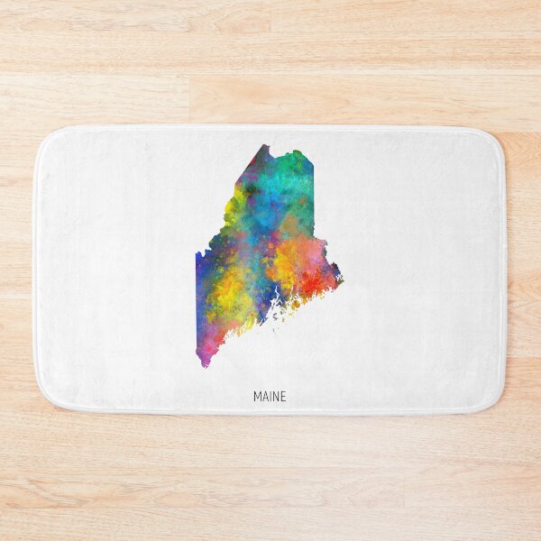 Artikelvorschau, Maine Watercolor Map entworfen und verkauft von ArtPrints.