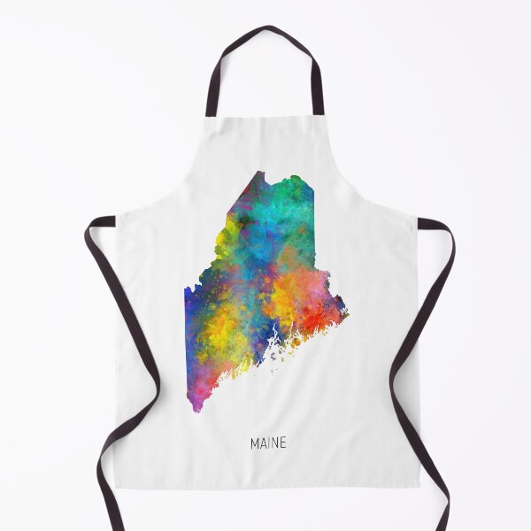 Item preview, Maine Watercolor Map designed and sold by ArtPrints.