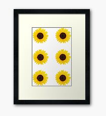 Six Sunflowers Framed Print