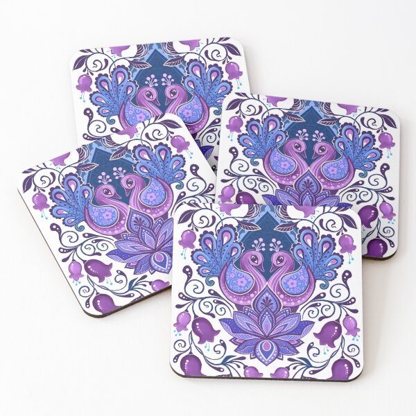Item preview, Copy of folk birds, peacocks, swans and bell flowers  designed and sold by Hennagirl.