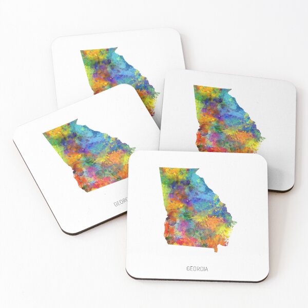 Item preview, Georgia Watercolor Map designed and sold by ArtPrints.