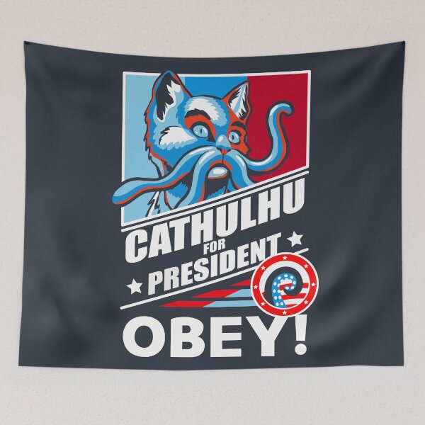Item preview, Cathulhu for President, obey! designed and sold by RickThompsonArt.