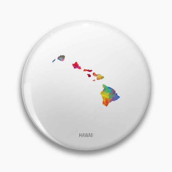 Artikelvorschau, Hawaii Watercolor Map entworfen und verkauft von ArtPrints.
