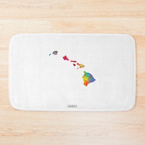 Artikelvorschau, Hawaii Watercolor Map entworfen und verkauft von ArtPrints.