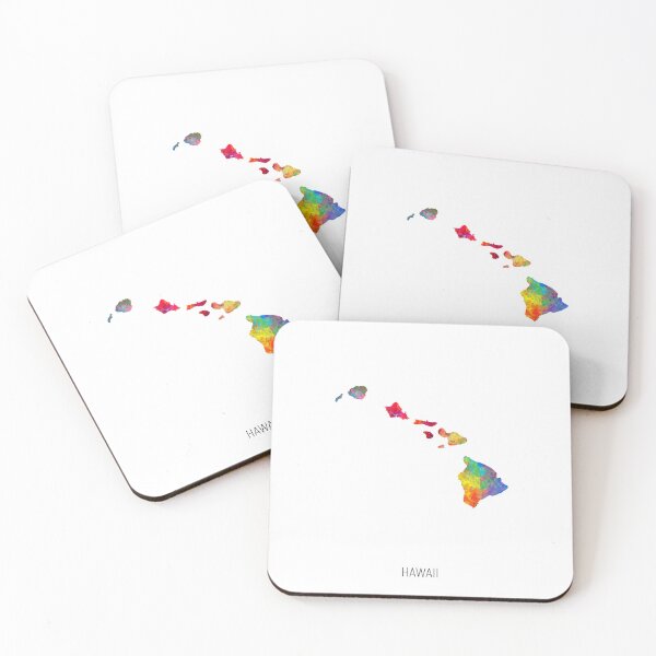 Item preview, Hawaii Watercolor Map designed and sold by ArtPrints.