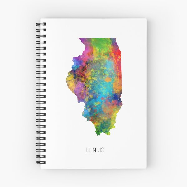 Item preview, Illinois Watercolor Map designed and sold by ArtPrints.