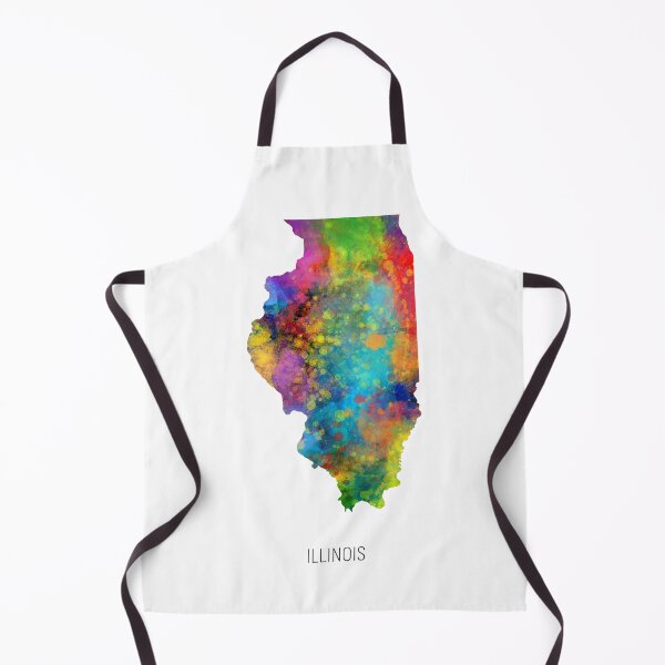 Item preview, Illinois Watercolor Map designed and sold by ArtPrints.