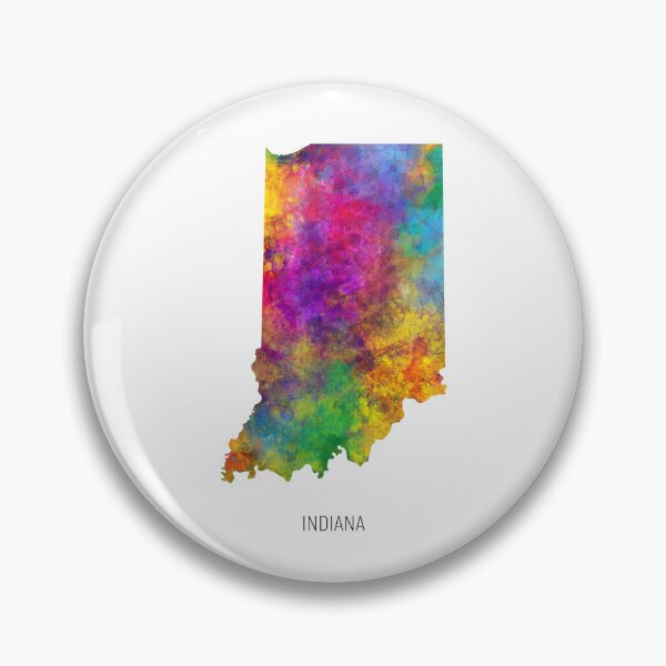 Item preview, Indiana Watercolor Map designed and sold by ArtPrints.