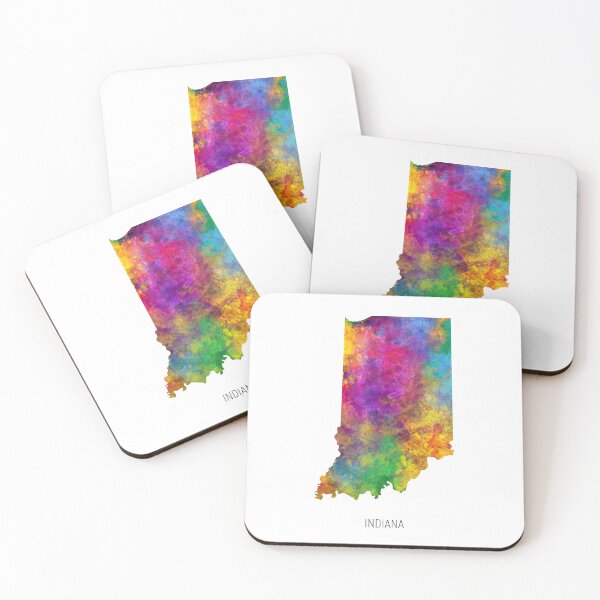 Item preview, Indiana Watercolor Map designed and sold by ArtPrints.