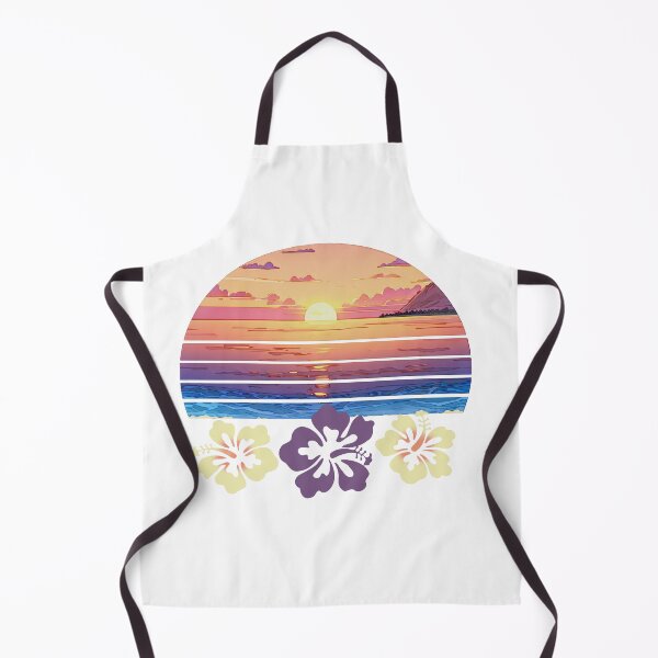 Aperçu de l'œuvre Sunset Beach et fleurs d'hibiscus créée et vendue par Heathermarie321.
