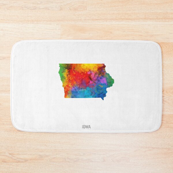 Artikelvorschau, Iowa Watercolor Map entworfen und verkauft von ArtPrints.