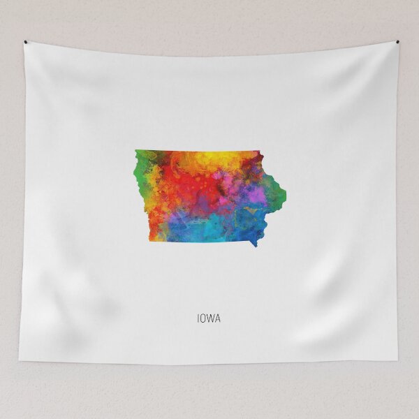 Item preview, Iowa Watercolor Map designed and sold by ArtPrints.