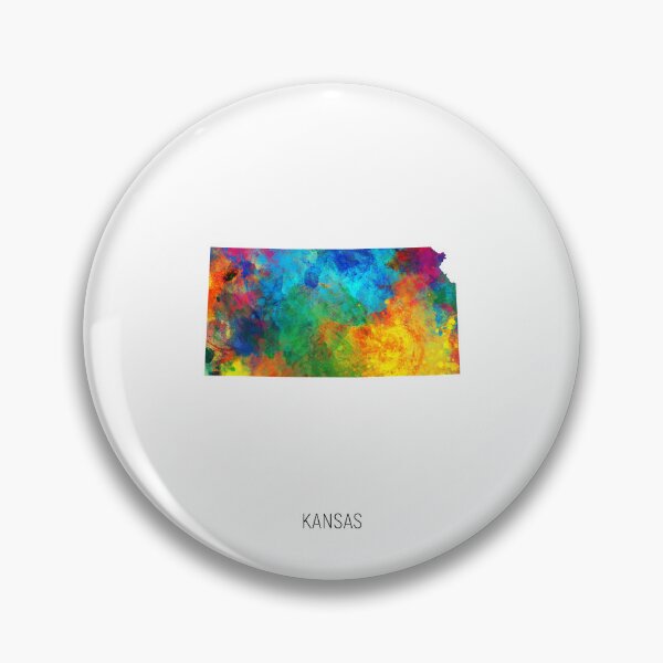 Artikelvorschau, Kansas Watercolor Map entworfen und verkauft von ArtPrints.