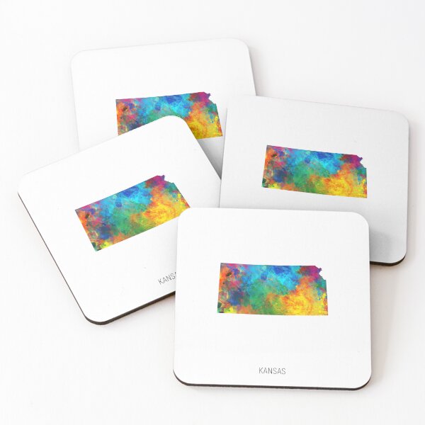 Item preview, Kansas Watercolor Map designed and sold by ArtPrints.