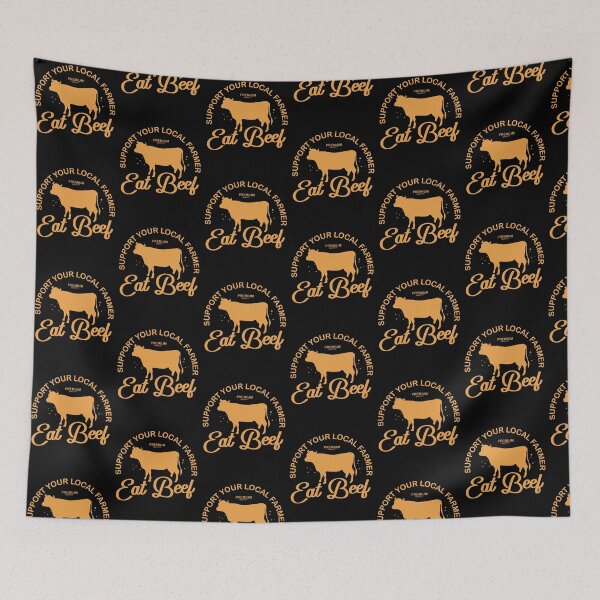 Item preview, Support Your Local Farmer Eat Beef Farming Cow  designed and sold by Pubi.