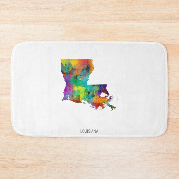 Artikelvorschau, Louisiana Watercolor Map entworfen und verkauft von ArtPrints.