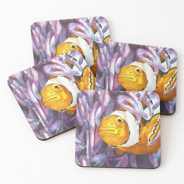 Item preview, Clownfish watercolor painting designed and sold by cupofju.