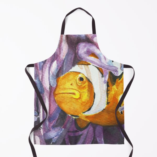 Item preview, Clownfish watercolor painting designed and sold by cupofju.