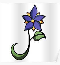 Purple flower for spring Poster