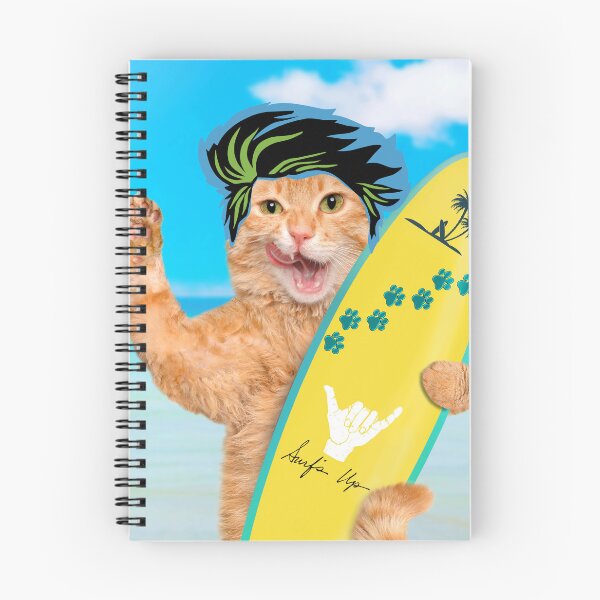 Item preview, Funny cat surfing, cute kitty cat surfer dude designed and sold by haRexia.