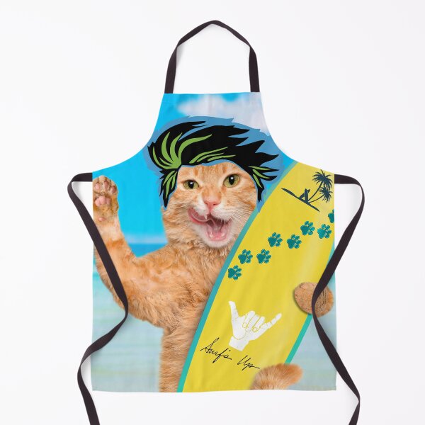 Item preview, Funny cat surfing, cute kitty cat surfer dude designed and sold by haRexia.
