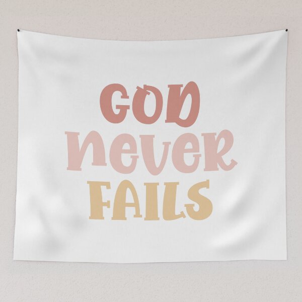 Item preview, God never fails.  designed and sold by GMM Designs.