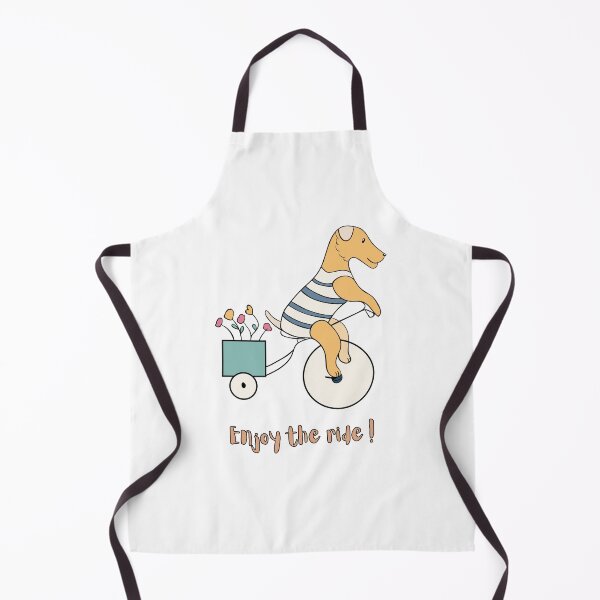 Item preview, Enjoy the ride, Bicycle dog with flowers designed and sold by BloomingByL.