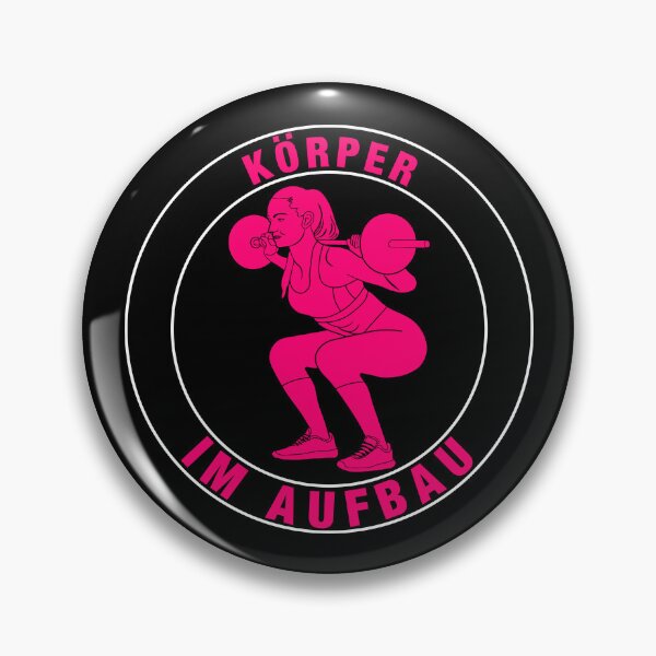 Item preview, Fitness Female Athlete, Squats, Gym, Workout, Pink, White, German, designed and sold by CreaVisArt.