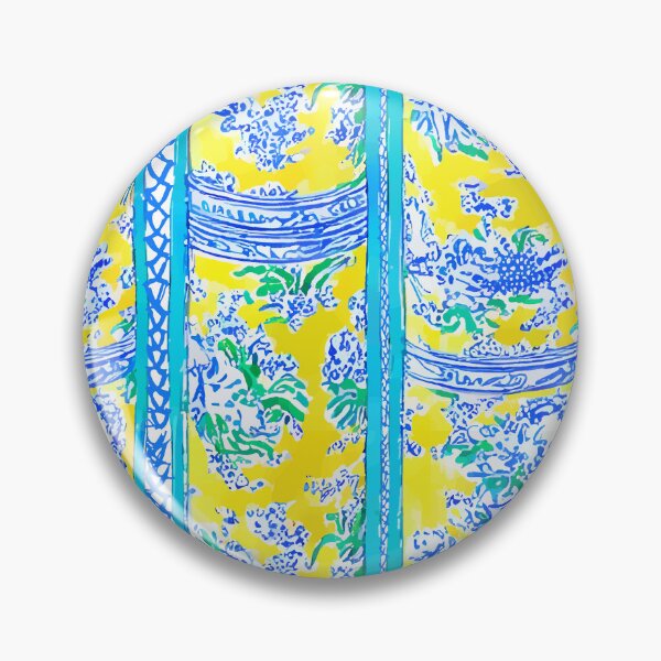Item preview, Turquoise and yellow chinoiserie designed and sold by SophieClimaArt.
