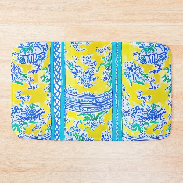 Item preview, Turquoise and yellow chinoiserie designed and sold by SophieClimaArt.