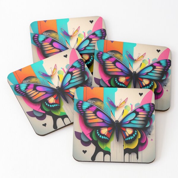 Item preview, Cute Butterfly Abstract Art Work Pretty Summer Colours designed and sold by Michael Voyler.