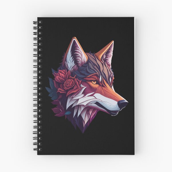 Item preview, Colorful Wolf With Flowers designed and sold by RockBeeDesigns.