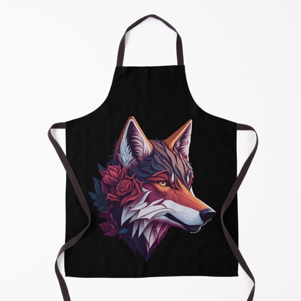 Item preview, Colorful Wolf With Flowers designed and sold by RockBeeDesigns.