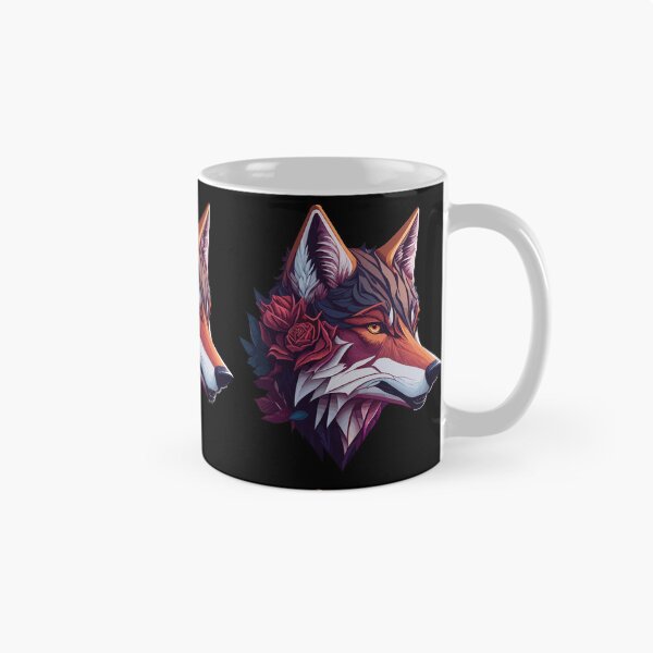 Item preview, Colorful Wolf With Flowers designed and sold by RockBeeDesigns.