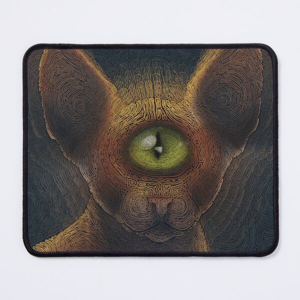 Item preview, Handpainted/ Trippy/ Psychadelic/ Expanding/ Hallucinatory/ Freaky/ LSD/ Cyclope/ Cat/ Digital artwork designed and sold by Terrafilli.