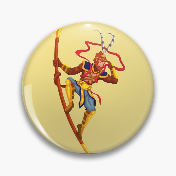 Item preview, Monkey king aka sun wukong figure posing on stick rod designed and sold by aryoyo.