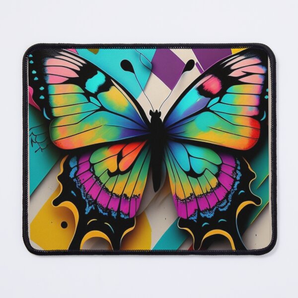 Item preview, Stunning Rainbow Butterlies Abstract Artwork Pretty Summer Colours designed and sold by Michael Voyler.