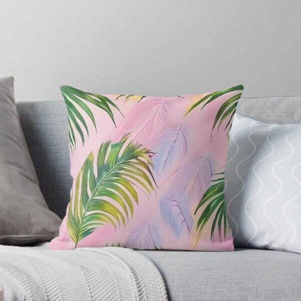 Item preview, Palm tree leaf pattern with a pastel colored theme designed and sold by RicsArtistry.