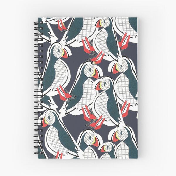 Item preview, Navy Puffin Repeat designed and sold by Aimi Chisholm.