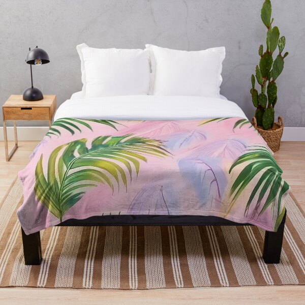 Item preview, Palm tree leaf pattern with a pastel colored theme designed and sold by RicsArtistry.