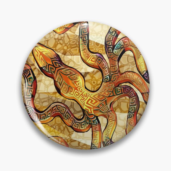 Item preview, octopus, meander, hellenism designed and sold by Maria Mihailova.