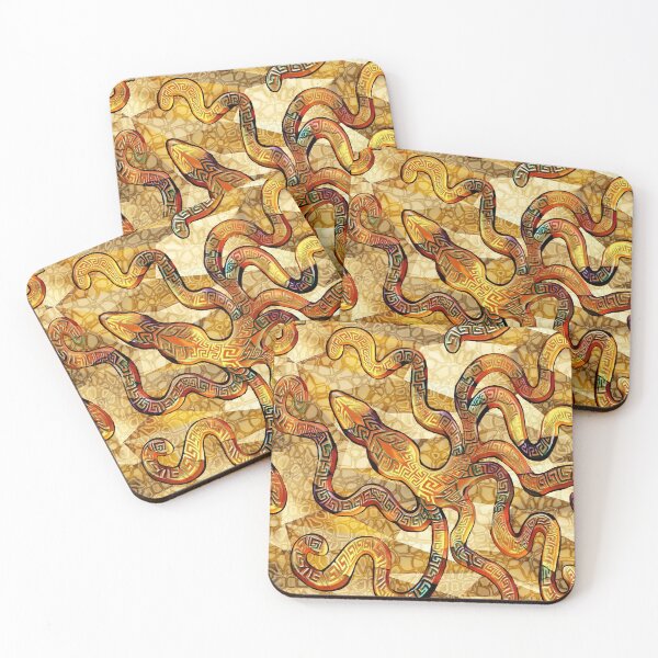 Item preview, octopus, meander, hellenism designed and sold by Maria Mihailova.