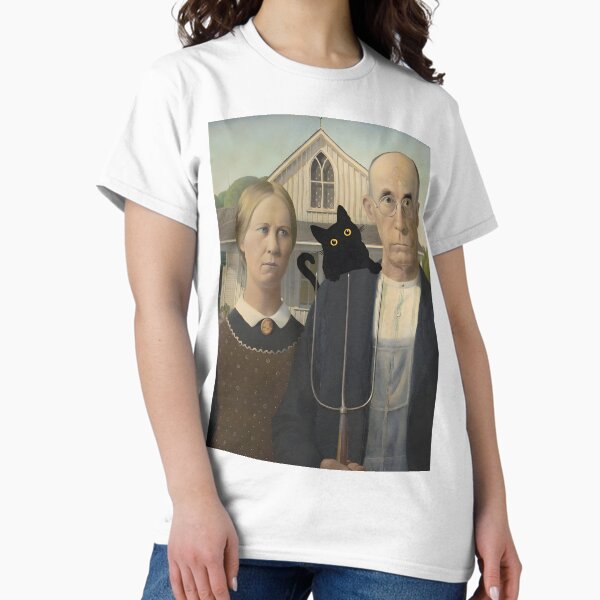Item preview, American Gothic Cat designed and sold by outdoorway.