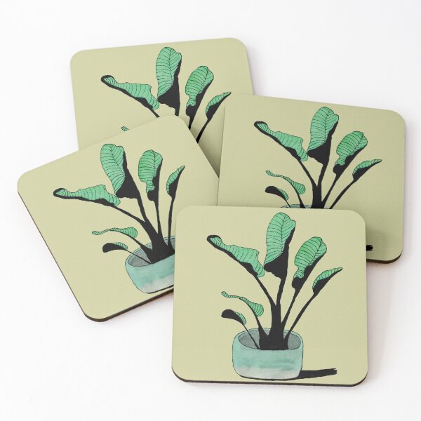 Item preview, Green plant sketch on a pale background designed and sold by pfc-art.