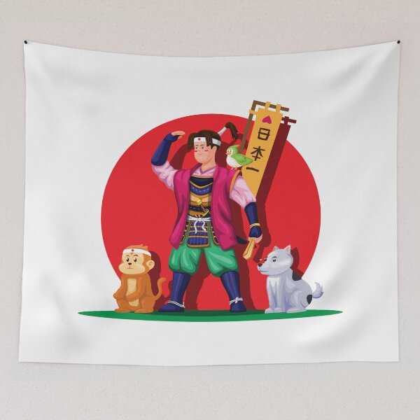 Item preview, momotaro with animal japanese foklore designed and sold by aryoyo.