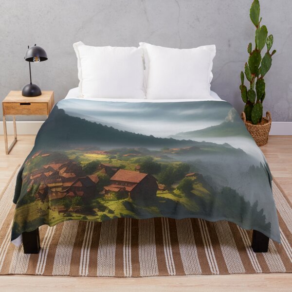 Item preview, Mystical Mountain Village designed and sold by kedardesign.