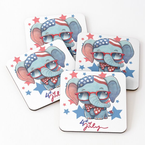 Item preview, 4th of July, Memorial Day, Elephant USA designed and sold by kowal11.