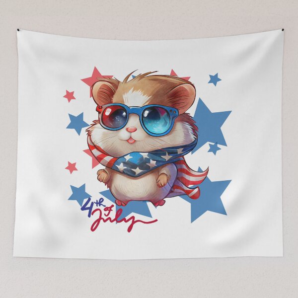 Item preview, 4th of July, Memorial Day, Hamster USA designed and sold by kowal11.