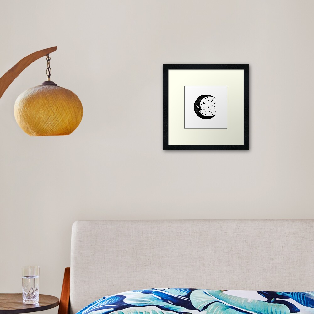 Crescent Moon - Linocut Art Print – Minna May Design